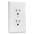Qudplex Outlets Enerlites Duplex Outlets and Wall Plates Bundle, Tamper-Resistant, Self ...