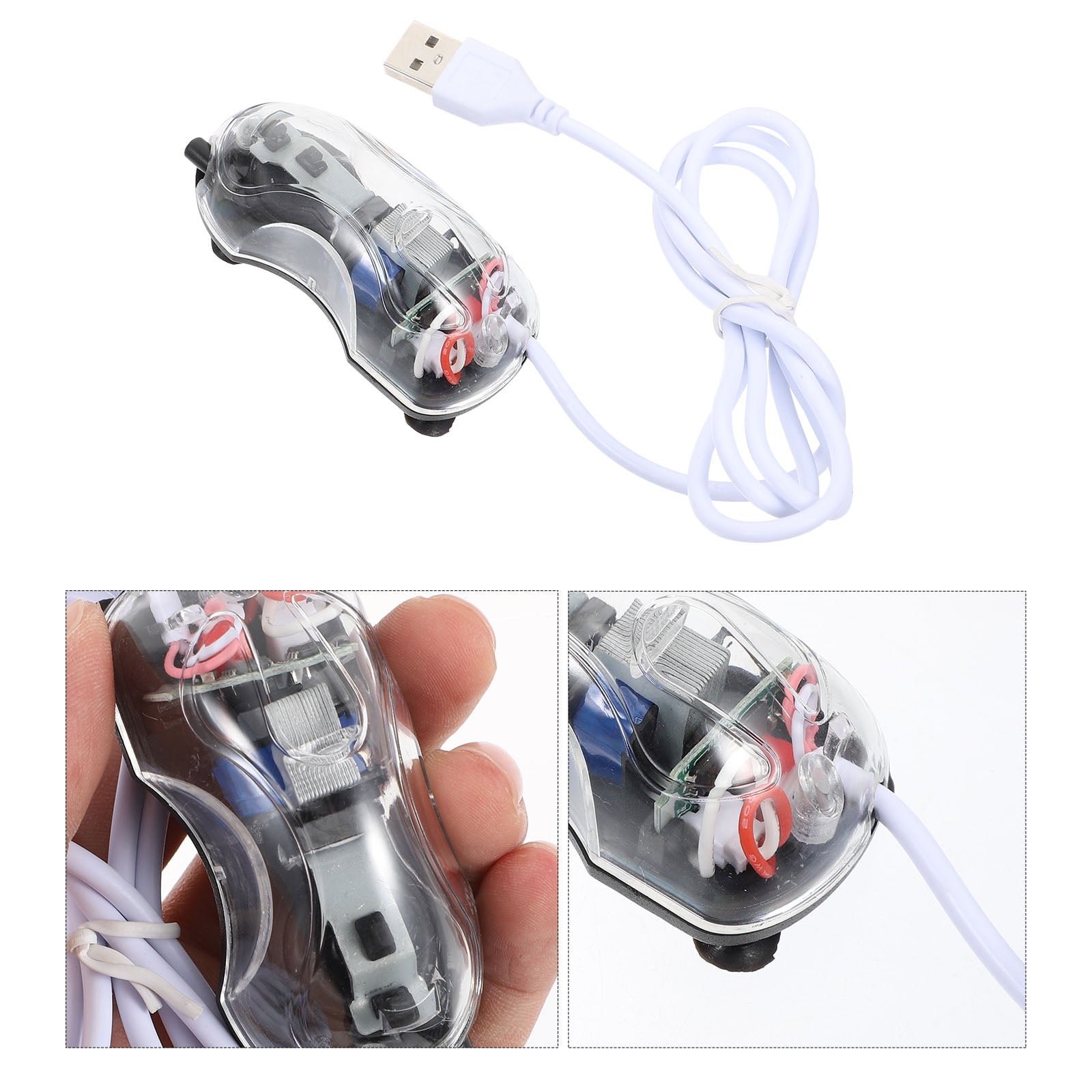 OULII USB Fish Tank Oxygen Pump White Durable Plastic Uniform Bubbles Quiet Operation