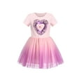 thumbnail image 1 of Sunny Fashion Robe Tutu à Sequins Cœur Brillant pour Fille, Dégradé Rose, Taille 6, 1 of 6