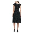 thumbnail image 2 of TOMMY HILFIGER Womens Black Cap Sleeve Below The Knee A-Line Cocktail Dress 8, 2 of 2