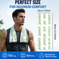 thumbnail image 5 of olkpmnmk 1Pc Cooling Face Body Wipes, Large Disposable Wipes, Individually Wrapped No-Rinse Cooling Towels, Instant 3掳C Body Wipes For Sports Gym Travel Camping Concerts & Hot Weather, 23.6"x7.9", 5 of 9