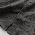 thumbnail image 6 of Yaoyar Men's Summer Fashion Casual Solid Color Short Sleeve Button Down Pocket Shirt, Smart Casual Top, Short Sleeved Collar Shirt, 6 of 7