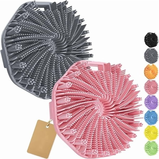 wonima11 2Pcs Silicone Body Scrubber, Exfoliating Body Scrubber for Sensitive Skin, Silicone Scrubber Body, Silicones Body Brush for Showering