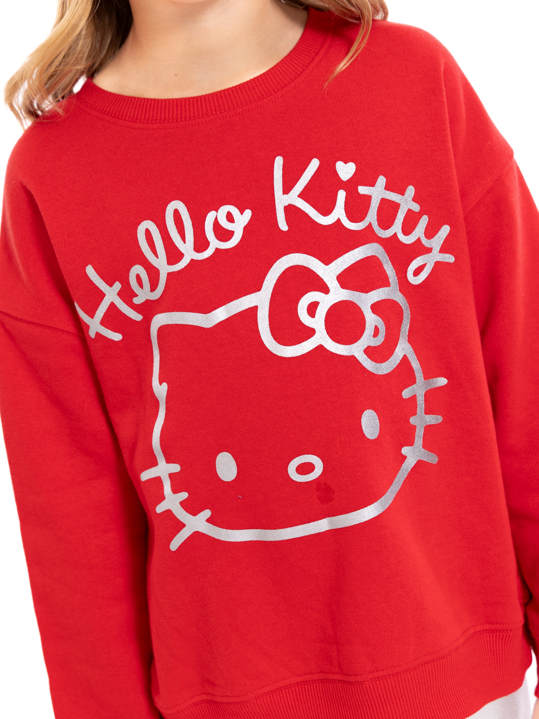 Kitty Girls' Graphic Sweatshirt and Shimmering Leggings Set, 2 Piece, Sizes 4-16