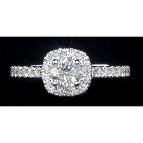 Harry Chad Enterprises 63009 1.84 CT Halo Setting Engagement Ring, 14K White Gold - Size 6.5