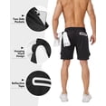 thumbnail image 3 of Pack de 3 pantalones cortos de gimnasio 2 en 1 OCYMA para hombre con bolsillos de 18 cm, 3 of 7