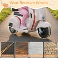thumbnail image 5 of Pircart Kids Mini Motorcycle, 6V Electric Ride on Toy with Music, Realistic Horn, Light, 2 Electric Toddler Motorcycle for Kids Age 3+, White, 5 of 9