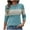 Blue, variant on ATOYSOY Trendy Color Block Tops Casual Ribbed Round Neck Pullovers Loose Knitted Shirts for Women Outwear Fall Long Sleeve Sweatshirts Green L