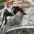 thumbnail image 2 of Adorno de araña de peluche con forma de calavera de Halloween, gran araña, 2 of 2