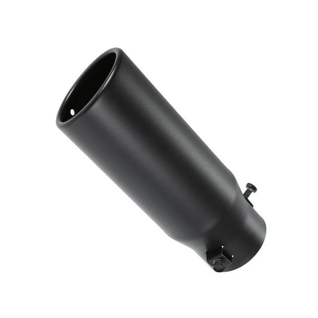 Unique Bargains Embout de Tuyau d'Échappement Réglable Entrée 2.4 Pouces Sortie 2.6x2.6 Pouces Longueur 8.7 Pouces Acier Inoxydable Noir