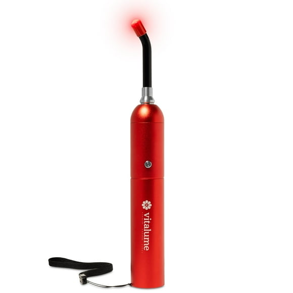 Vitalume Red Light Therapy Torch for Cold & Canker Sores, Face Blisters, & Joint Pain - Handheld Infrared Device for Fast Relief on Lips, Mouth, Nose, Knees, Hands, Ankl