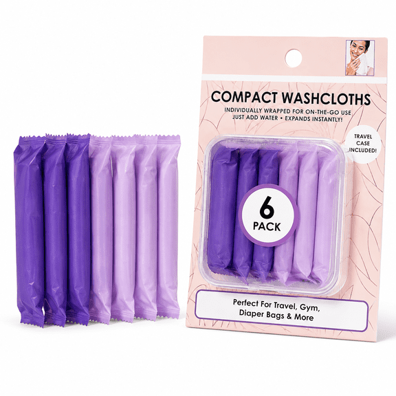 Compact Washcloths, 12 Count