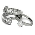 thumbnail image 2 of Women New Stainless Steel AAA CZ 2-Piece Wedding Ring Enhancer Set Size 6, 2 of 2