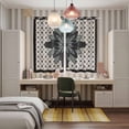 thumbnail image 4 of Retro Flowers Kitchen Curtains Window Panels, Boho Ethnic Retro Abstract Florals Grid Insulated Window Treatment Curtain, Grommet Curtains for Bedroom/Living Room/Bathroom, 2 Piece 52"Wx84"L, 4 of 8