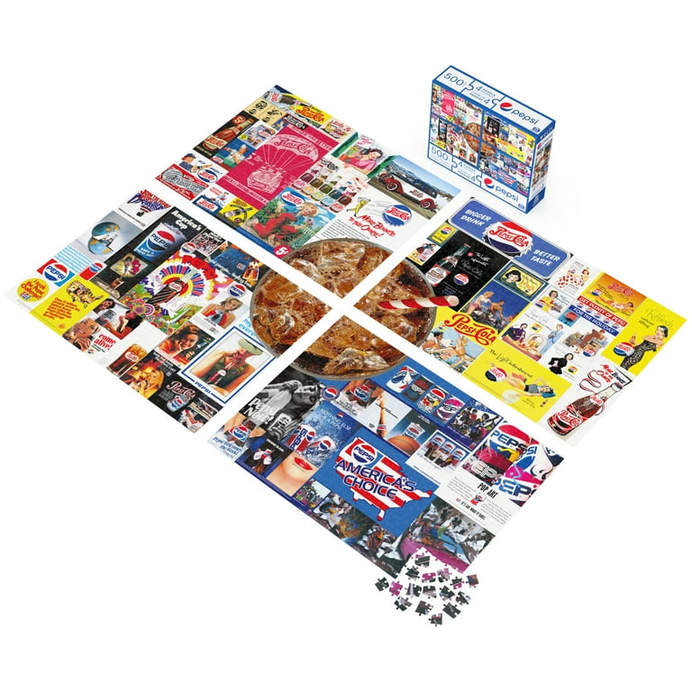 Pepsi, 4 Puzzle Multipack, 500-Piece Novelty Mega Puzzle
