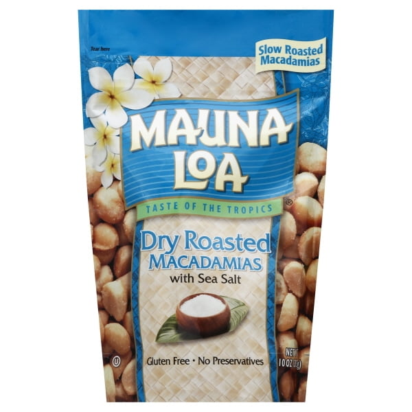 Mauna Loa GlutenFree Dry Roasted with Sea Salt Macadamia Nuts, 10 Oz