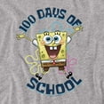thumbnail image 2 of SpongeBob 100 Days of School Jump Unisex Adult Long-Sleeve T Shirt, Athletic Heather, X-Large, 2 of 3