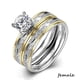 thumbnail image 1 of Anillos de pareja-conjunto de anillos de Zirconia con diamantes de imitación exquisitos para mujer, anillo Simple de acero inoxidable para hombre, joyería de moda para regalos de enamorados Tan Jianjun unisex, 1 of 2
