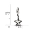 thumbnail image 2 of 925 Sterling Silver Polished Oxidized Fancy Lobster Closure Reflections Sea shell Nautical Starfish Click-on Bead Charm, 2 of 2