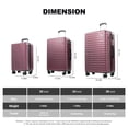 thumbnail image 5 of Travelhouse 5-Piece Hardside Luggage Set Spinner Lightweight Suitcase with TSA Lock & Duffel Bag,Wine Red, 5 of 11