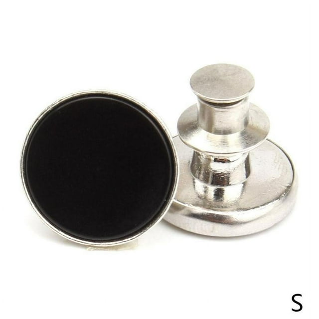 5pcs Retractable Jeans Button Adjustable Removable Stapleless Metal Buttons UK O5J9