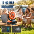 thumbnail image 6 of Rechargeable Solar Fan, Solar Camping Fan with LED Lantern, Portable Fan with Solar Panel, Battery Operated Powered Outdoor Tent Fans for Picnic, Barbecue, Fishing, Travel, 6 of 8
