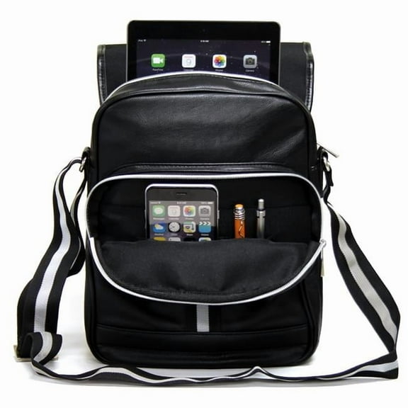 Preferred Nation P5823.BLACK Cooper Tablet Messenger Bag, Black