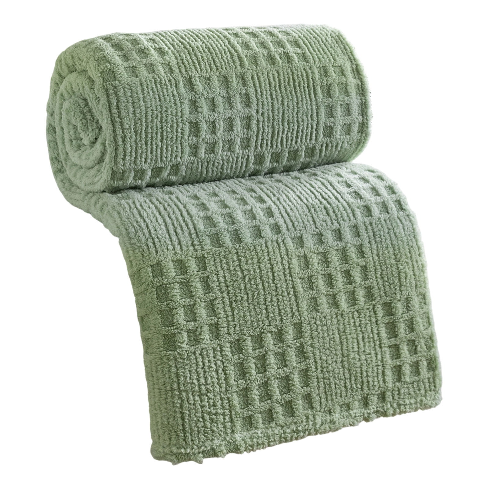 BVCL Blanket Yellow For Soft Polyester Blanket With Knit Pattern Blanket For Couch Bed Crate Machine Washable