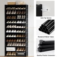 thumbnail image 6 of BGTREND 12 Tier Shoe Rack with Cover 48 Pairs Shoe Shelves Organizer for Closet, Entryway, Hallway, Bedroom, Black, 6 of 7