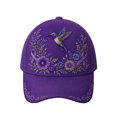 thumbnail image 2 of Womens Mens Alzheimers Hats Purple Floral & Hummingbird Print Alzheimer'S Awareness Support Baseball Cap Unisex Purple Ribbon Alzheimers Baseball Hat, 2 of 6