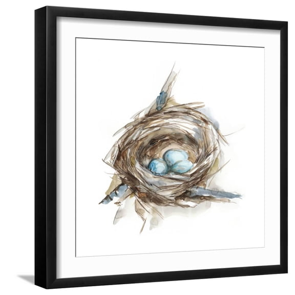 Art.com Bird Nest Study II Art Print by Ethan Harper, Black Frame Wall Art, 21" x 21"