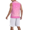 thumbnail image 2 of Xecao Breast Cancer Pink Ribbons Awareness print basketball shirt for both men and women, a unisex basketball jersey perfect for theme parties-Large, 2 of 6
