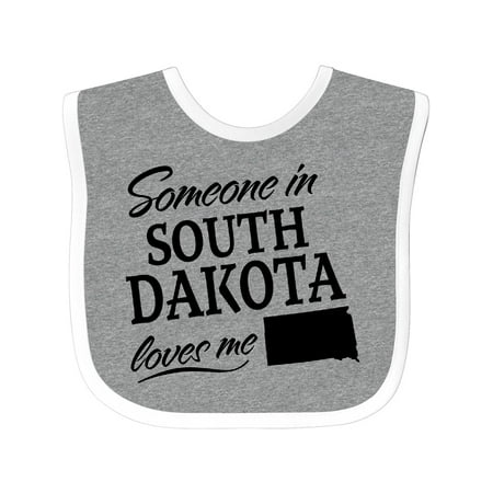 

Inktastic Someone in South Dakota Loves Me Gift Baby Boy or Baby Girl Bib