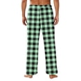 thumbnail image 6 of Nestiefly Men's Plush Warm Fleece Pajama Pants, Winter Cozy Lounge Sleepwear with Pockets - Soft Thickened PJ Bottoms & Button Fly for Men Green S, 6 of 8