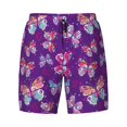 thumbnail image 4 of Lsque Mens Swim Trunks Bright Butterflies Pattern - Bathing Suit Compression Liner - Beach Swim Shorts Swimwear - (S-3XL) - Stretch Quick Dry -Small, 4 of 9