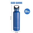 thumbnail image 2 of LIFE'S EASY 20 oz. Sports Insulated Water Bottle with Lid. Stainless Steel Vacuum Double Wall Thermo for Modern Hot and Cold Drinks, Simple Metal Hydro Canteen for Travel Men and Women (Blue), 2 of 8