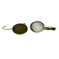 thumbnail image 2 of 12 piezas de de ambre de oreja de tón en pendiente de bisel para manualidades Bronce Zulema Pendiente en blanco, 2 of 6