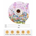 thumbnail image 6 of 13 Inch Round Placemats Set of 6, Easter Gnomes Bunnies Non Slip Heat Insulation PP Table Mats, Spring Easter Eggs Floral Purple Plaid Washable Place Mats for Kitchen Dining Party Table Decor, 6 of 7