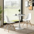 thumbnail image 3 of Gymax Ensemble de Salle à Manger 3 Pcs Table Ronde Moderne pour Petit Espace, 3 of 8