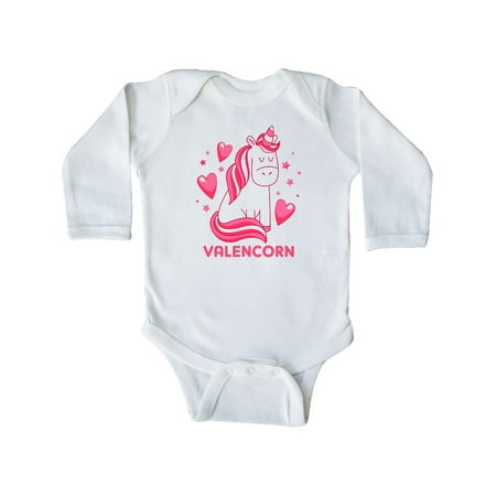 

Inktastic Valentine Unicorn Gift Baby Girl Long Sleeve Bodysuit