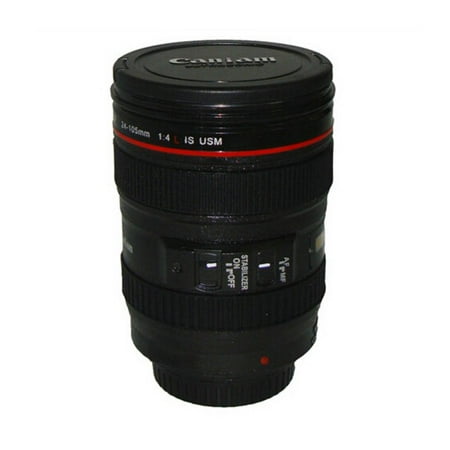 Lense Coffee Cup Cluxwal Camera Lens Coffee Mug With Lid,Stainless Steel Thermos,Photographer Camera Mug,Travel Coffee Cup,Gift Coffee Mugs for Men/Women ()