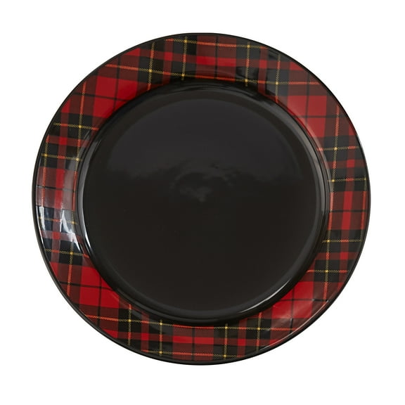 Park Designs Red Sportsman Plaid Salad Plate Set of 4