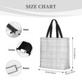 thumbnail image 4 of ZNDUO Abstract Gray Line Texture Pattern Large Tote Bag, Zipper Lightweight Beach Tote, 4 of 8