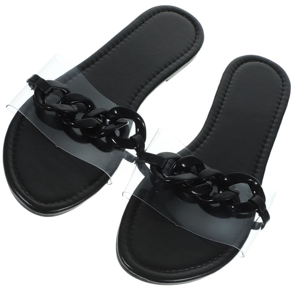 Moluckfu Sparkly Flat Sandals for Women Flat Ventilation Women Beach Wedding