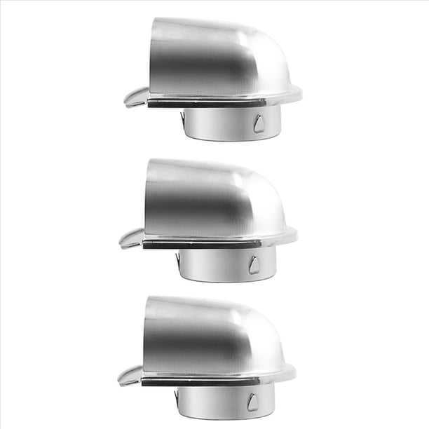 3X Extractor de Escape AnticorrosióN de Campana de VentilacióN de Acero Inoxidable Impermeable de 6 Pulgadas y 150 mm para Cubierta de Salida de Aire de Pared, A