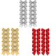 thumbnail image 1 of Christmas Ribbon Bows Ornaments Xmas Tree Bowknot Decoration (36 Pcs, Red, Gold, Silver), 1 of 5