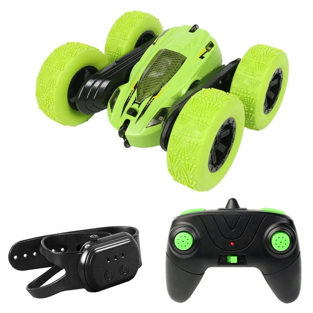 Carro de Remote Control Stunt Car para niños Doble cara 2.4GHz 4WD Control remoto Stunt Car 360 ° Stunt Roll Vehículos con luz Abanopi Carro de control remoto