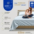 thumbnail image 5 of THREAD SPREAD Cotton Full Size Sheet Sets - 400 Thread Count 4 PC 100% Cotton Bed Sheets, 16” Deep Pocket Full Size Sheets Cotton, Soft, Cooling Full Sheet Set, Luxury Hotel Sheets - Light Blue, 5 of 9