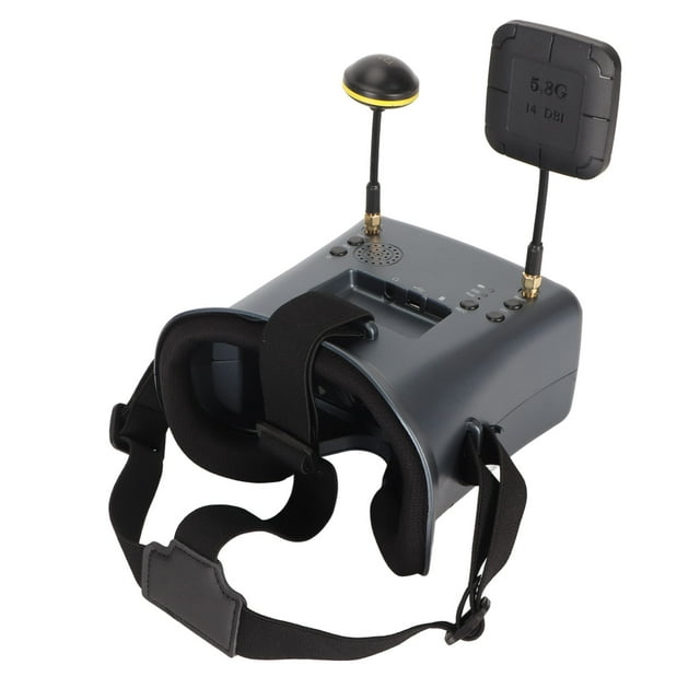 Video Goggles, Build In 2000mAh Battery FPV Video Glasses 92% Transparent Lens 800 X 480 Resolution for Aerial Photograph