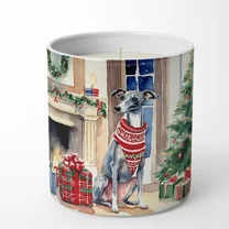Italian Greyhound Cozy Christmas Decorative Soy Candle 3.25 in x 3.75 in